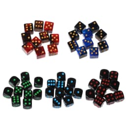 10pcs 15mm Multicolor Acrylic Cube Digital Dice D6 Beads Six Sides Portable Table Games Toy For Pub Club Party Board Game Tray