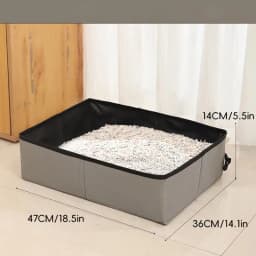 Foldable Cat Litter Box Leak-Proof Portable Litter Box Compact Leakproof Cat Toilet For Travel In Car Camping Easy Car Ride Road
