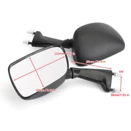 Artudatech BLACK REARVIEW SIDE MIRRORS Fit for Yamaha TZM 150 TZR250 TZR 250 3XV 1990-1995