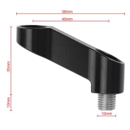 Artudatech 10mm Mirror Extender Riser Extension For Yamaha WR 155 250 R/X WR250F WR450F