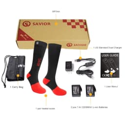 Savior Winter Heated Socks Rechargeable Electric Heated Ski Sock Women Men Thermos Snowboards Stocking Heating Foot Warmer NEW
