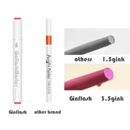 Ginflash Soft Brush Acrylic Markers Liner Multifunction Highlighter Waterproof Paint Marker Pen art set nail metallic glitter