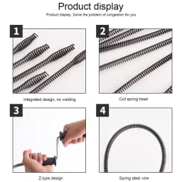 Toilet Plunger Toilet Auger High Pressure Electric Drill Spring Tube Applied To Kitchen Bathroom Clogged Pipe