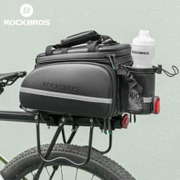 ROCKBROS Bicycle Carrier Bag Waterproof 35L Large Capacity Pannier Rear Rack Shelf Bag Multifunction Travel Bag Bike Accessories