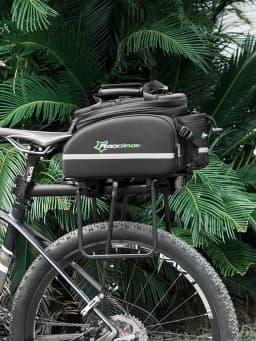 ROCKBROS Bicycle Carrier Bag Waterproof 35L Large Capacity Pannier Rear Rack Shelf Bag Multifunction Travel Bag Bike Accessories