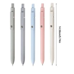 Retractable Gel Pens 0.5mm Gel Ballpoint Pens 5 Pieces Needle Point Pens Set For Writing Doodling Notetaking Office Supplies