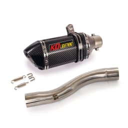 For Ducati Scrambler 800 821 Motorcycle Exhaust System Middle Connect Link Pipe Section Tube 51mm Muffler Baffler With DB Killer