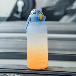 Gradient Color Water Bottle 2L/1.5L Large Capacity Sport Bottle With Straw Portable Drinking Kettle Workout Cups For Fitness