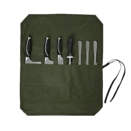 Roll Up Knives Bag Waxed Canvas Cutlery Knives Holders Protectors 7 Slots Durable Canvas Chef Knives Roll Bag Canvas Knifes