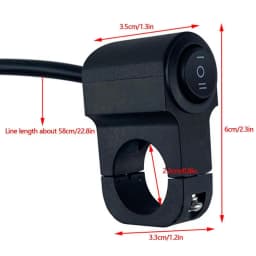 Handlebar Light Switch Battery Car Modified Switch Spotlight Headlight Auxiliary Switch For Motorcycle Dirt Bike And ATV