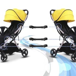 Baby Stroller Connectors Detachable Double Cart Connector Lightweight Double Stroller Adapter Adjustable Reusable Twin Pushchair