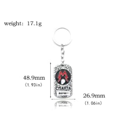 Game Metro Exodus 2033 Keychain Spartan Rangers Logo Keyring Dog Tag Skull Pendant for Women Men Jewelry