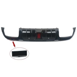 Rear Bumper Diffuser Lip with Exhaust Tips for Mercedes-Benz W205 C180 C200 C300 C63 C43 AMG 2015 2016 2017 2018