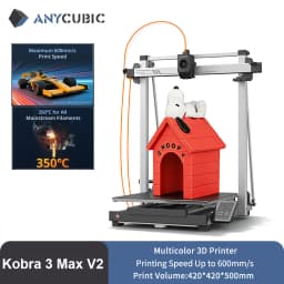 ANYCUBIC Kobra 3 Max V2 3D Printer Up to 600mm/s Print Speed Massive Build Volume 500*420*420mm Smart APP Control 3D Printer