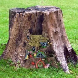 Fairy Garden House Wooden Mini Fairy Window Door Decoration Tree House Accessories For Garden Porch Patio Wall Porch Fence Tree