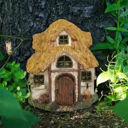 Fairy Garden House Wooden Mini Fairy Window Door Decoration Tree House Accessories For Garden Porch Patio Wall Porch Fence Tree