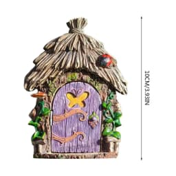 Fairy Garden House Wooden Mini Fairy Window Door Decoration Tree House Accessories For Garden Porch Patio Wall Porch Fence Tree