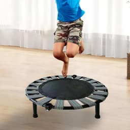 Mini Trampoline Round Trampoline With Anti-slip Foot Pads 165 Lbs Max Load Folding Jumping Bed For Indoor Play Exercise