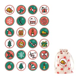 Advent Calendar Stickers Santa Claus Snowman Elk Gingerbread Christmas Label Stickers 24 Days Number Sticker 10 Sheets Merry