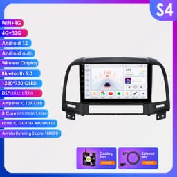 Hizpo Car Radio For Hyundai Santa Fe 2007 2006-2012 Multimedia Navigation 2 Din Android 2din Autoradio CarPlay Stereo Head Unit