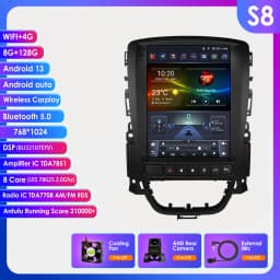 Hizpo 9.7" Car Radio for Opel Astra J Buick Verano 2009 - 2015 Vertical Screen Multimedia Player 2 Din GPS Carplay Auto Stereo