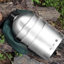 4PCS Canteen Water Bottle Cookware Set Outdoor Camping Aluminum Canteen Cup Wood Stove Set With Cover Bag For Hiking Backpacking