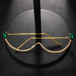 Stonefans AB Colorful Square Flasses Frames Women Free Shipping Hair Trending Crystal Eyeglasses Face Accessories Wholesale Gift