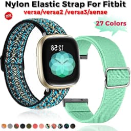 Elastic Woven Loop Strap for Fitbit versa 2 Adjustable Breathable Watchband Sport Bracelet Band For Fitbit Versa 3/4/sense Strap