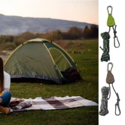 Rope For Camping Outdoor Rope Camping Rope Camping Cord Weatherproof Hiking Rope Adjustable Strong Rope With Pulley Tent Rope
