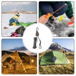 Rope For Camping Outdoor Rope Camping Rope Camping Cord Weatherproof Hiking Rope Adjustable Strong Rope With Pulley Tent Rope