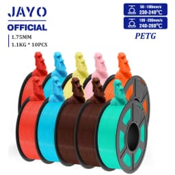 JAYO PETG Filament 1.75MM 10Rolls/set 3D Filament PETG For FDM 3D Printers Neatly Wound 3D Printer Materials