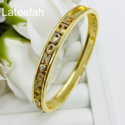Lateefah Personality Slider Bangle Roman Numeral Women Bangle Sliding Zircon Letters Symbol Number Charms Accessories
