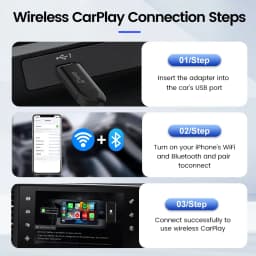 Carlinkit Wireless Carplay Adapter Non-Inductive Connection Wired To Wireless Car Play USB Dongle Nissan Benz Audi Mazda Peugeot