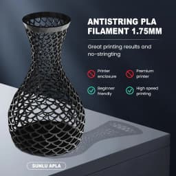 SUNLU 5KG PLA Plus/Clear/AntiString Filament 1.75mm 1kg Spool (2.2lbs) Neatly Wound Filament Fit Most FDM Printer