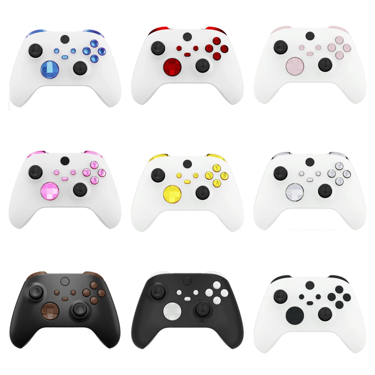 eXtremeRate Replacement Buttons for Xbox Series X|S(Xbox Core Wireless Controller ) (Controller Not Included) - Sakura Pink
