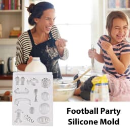 Soccer Ball Silicone Molds Football Birthday Party Silicone Molds for Baking Mold Easy to Demold Food-Grade High-Temperature