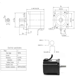 NEMA 34 86mm Stepper Motor 2PH 6A 4.5Nm/8.5Nm/12.5Nm 14mm Shaft Diameter With Power Supply Driver Kit For CNC Engraving Machine