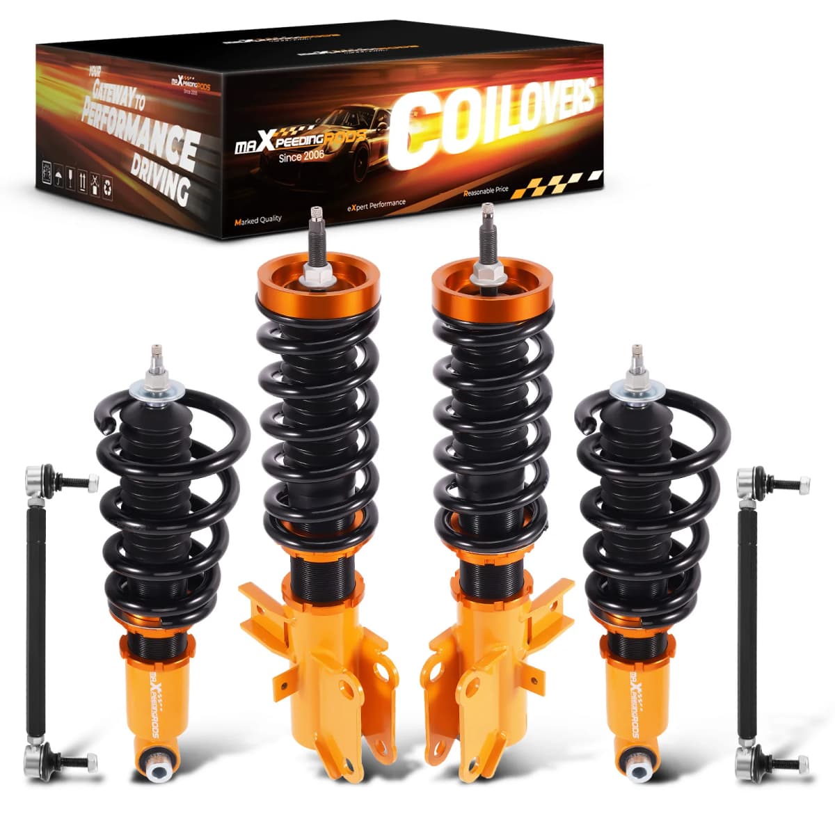 24 Levels Damper Coilover Shock Springs Assembly Kit For Chevrolet Camaro 10-15 Suspension Set Shock Absorbers