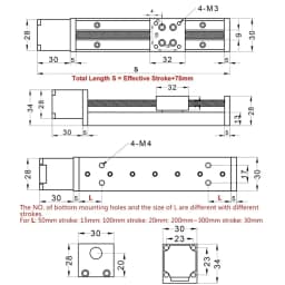 Motorized Slide Table T-type Linear Guide Rail Stage Mini Sliding Table Motor Drive Kit Electric Linear Module Z Axis 50-300mm