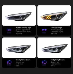 AKD Head Lamp for Ford Focus LED Headlight 2015-2018 Headlights Focus DRL Turn Signal High Beam Angel Eye Projector Lens
