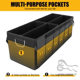 Car Organizer Trunk Storage Bag Large Capacity Auto Multiues Tools Stowing Tidying Car Trunk Fold Up Bag Box 3-in-1
