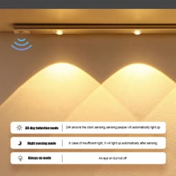 Night Light Motion Sensor Light Wireless Ultra Thin USB LED for Kitchen Cabinet Bedroom Wardrobe Indoor Lighting 20/30/40/50CM