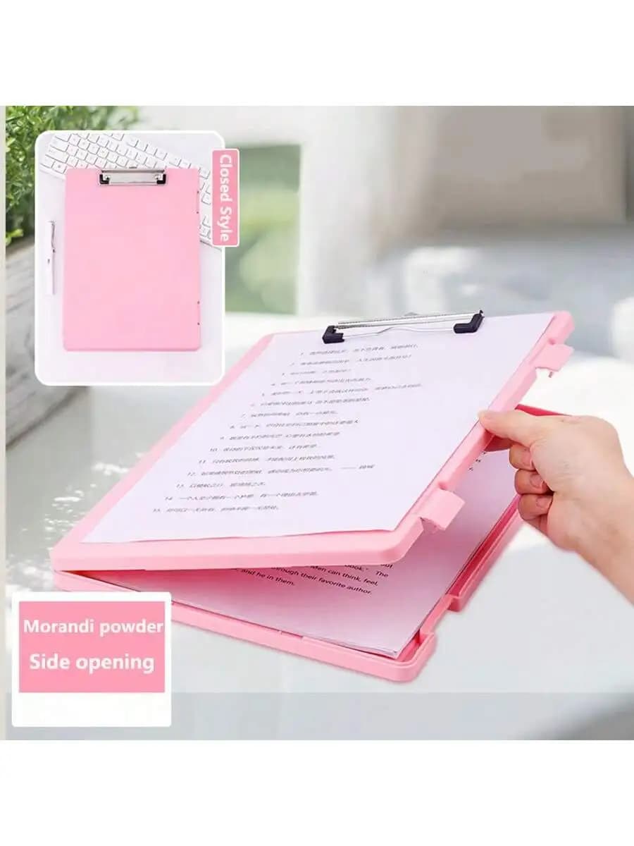 A4 File Organizer Box Writing Pad Clipboard 2-in-1 Waterproof Dustproof Document Holder For Household Records, Graduation Certif