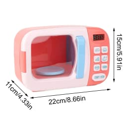 Microwave Toy Pretend Kitchen Food Toy With Light & Sound Interactive Realistic Timer Microwave For Baby Role Play Home