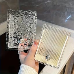 1pc Clear Ripple Wall-Mounted Bathroom Toothbrush Toothpaste Holder, Comb Rack, Versatile Organizer - No-Drilling, Ideal for Was