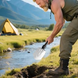 Camping Shovel Folding Multifunctional Folding Shovels for Digging Lightweight High Strength Entrenching Tool for Backpacking