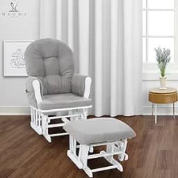 Brisbane Nursery Glider Ottoman Sets Glider Recliner Nursery Rocking Chair Rocker with Ottoman Reclining Gliders Chairs for Brea