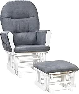 Brisbane Nursery Glider Ottoman Sets Glider Recliner Nursery Rocking Chair Rocker with Ottoman Reclining Gliders Chairs for Brea