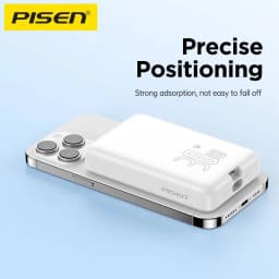 PISEN 2-in-1 10000mAh 30W Fast Charging Power Bank Wired Wireless Two Charging Methods With Type-C Built-In Cable