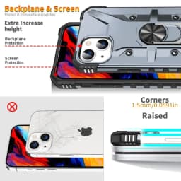Shock Absorbent Protective Case With Ring Holder For IPhone IPhone 14/14 Plus/14 Pro/14 Pro